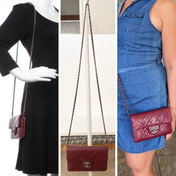 ⛔️SOLD⛔️ Authentic CHANEL Lambskin Quilted Mini Mineral Night Flap Crossbody Bag - Picture 2 of 16